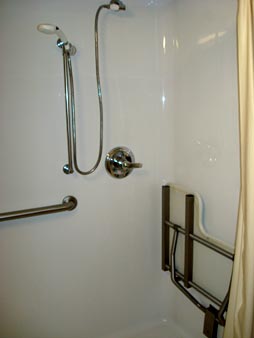 Wheel-chair accessible shower