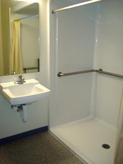 Wheelchair-accessible shower