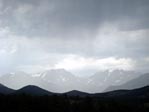Rain coming over the mountains