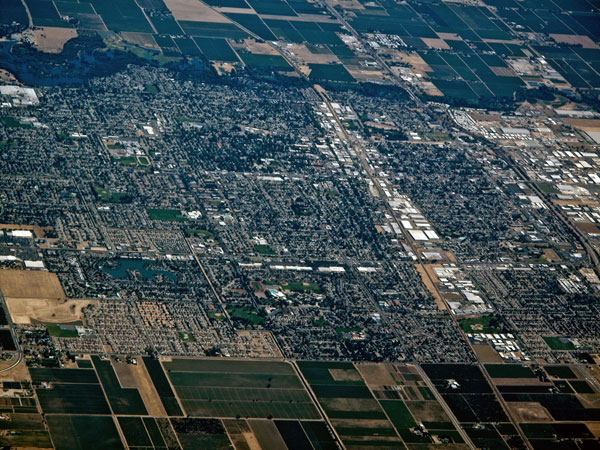 Aerial view of Lodi, CA