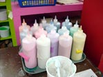 Bottles of paint