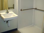Wheelchair-accessible bathroom -- Twin Sisters