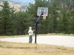 Adjustable basketball hoop