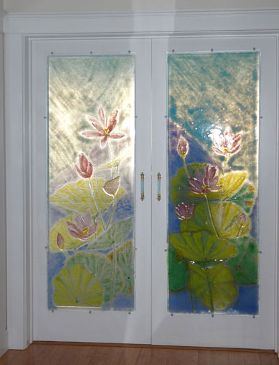 Stained glass door